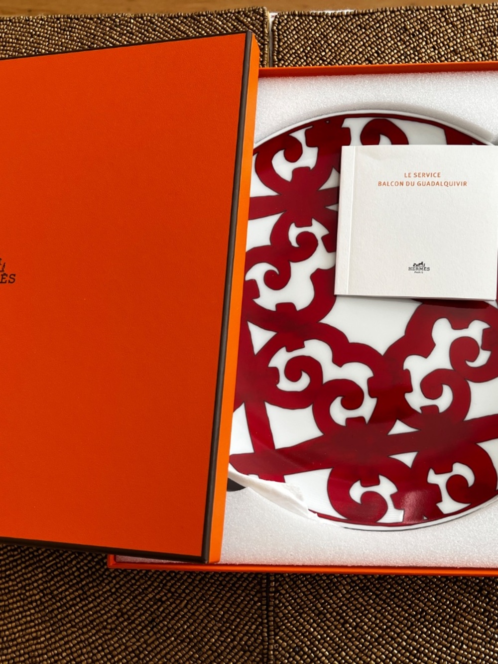 EXCELLENT HERMES Balcon du Guadalquivir "Mosaique au 24" Dessert plates